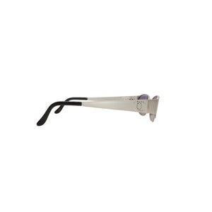 CHANEL Sunglasses Eyewear 09613 45002 Coco Mark Punching Logo Metal Silver Gray Good Condition Used 4a000609