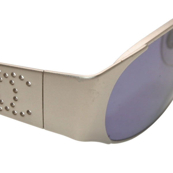 CHANEL Sunglasses Eyewear 09613 45002 Coco Mark Punching Logo Metal Silver Gray Good Condition Used 4a000609