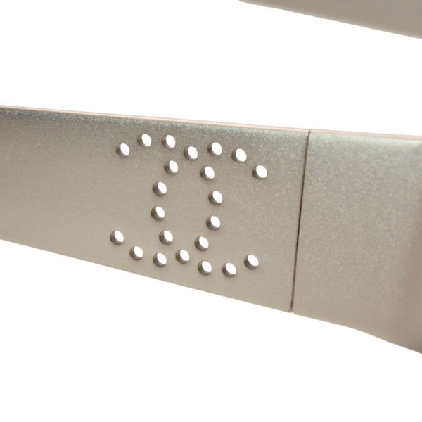 CHANEL Sunglasses Eyewear 09613 45002 Coco Mark Punching Logo Metal Silver Gray Good Condition Used 4a000609