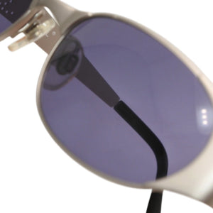 CHANEL Sunglasses Eyewear 09613 45002 Coco Mark Punching Logo Metal Silver Gray Good Condition Used 4a000609