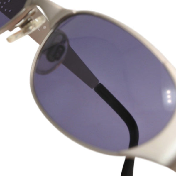 CHANEL Sunglasses Eyewear 09613 45002 Coco Mark Punching Logo Metal Silver Gray Good Condition Used 4a000609