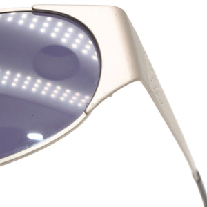 CHANEL Sunglasses Eyewear 09613 45002 Coco Mark Punching Logo Metal Silver Gray Good Condition Used 4a000609