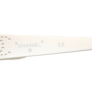 CHANEL Sunglasses Eyewear 09613 45002 Coco Mark Punching Logo Metal Silver Gray Good Condition Used 4a000609