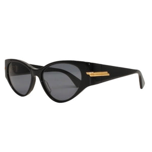 極美品 BOTTEGAVENETA ボッテガヴェネタ サングラス アイウェア BV1002S 001 サイズ55□16-135 サイドロゴ ブラック 中古 4a000610