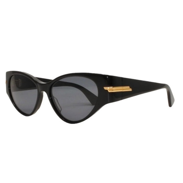 極美品 BOTTEGAVENETA ボッテガヴェネタ サングラス アイウェア BV1002S 001 サイズ55□16-135 サイドロゴ ブラック 中古 4a000610
