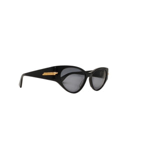 極美品 BOTTEGAVENETA ボッテガヴェネタ サングラス アイウェア BV1002S 001 サイズ55□16-135 サイドロゴ ブラック 中古 4a000610