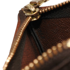 LOUIS VUITTON Pochette Cle Coin Case Coin Purse M62650 Monogram Brown Good Condition Used 4a000302