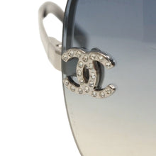 画像をギャラリービューアに読み込む, 極美品 CHANEL シャネル ハーフリム サングラス アイウェア 4092-B c.124/7B サイズ62□15 120 ココマーク ラインストーン 中古 4a000611