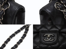 Load image into Gallery viewer, 極美品 CHANEL シャネル デカマトラッセ30 Wフラップ Wチェーン ショルダーバッグ 17番台 キャビアスキン ブラック シルバー金具 中古 4b000303