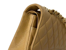 Load image into Gallery viewer, 極美品 CHANEL マトラッセ Wフラップ チェーンショルダー キャビアスキン 11番台 25cm ショルダーバッグ ベージュ ゴールド金具 中古 4b000306