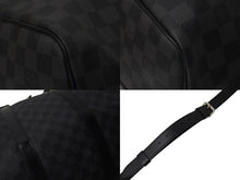画像をギャラリービューアに読み込む, 極美品 LOUISVUITTON ルイヴィトン キーポルバンドリエール55 ボストンバッグ N41413 ダミエグラフィット キャンバス ブラック 中古 4b000307