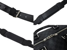 画像をギャラリービューアに読み込む, 極美品 LOUISVUITTON ルイヴィトン キーポルバンドリエール55 ボストンバッグ N41413 ダミエグラフィット キャンバス ブラック 中古 4b000307