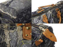 画像をギャラリービューアに読み込む, LOUIS VUITTON ルイヴィトン スピーディ30 ボストンバッグ パッチワーク M95381 モノグラムデニム ブラック 美品 中古 4b000308