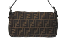 Load image into Gallery viewer, FENDI フェンディ マンマバケット ワンショルダーバッグ 26424 ズッカ柄 ブラウン シルバー金具 美品 中古 4b000309