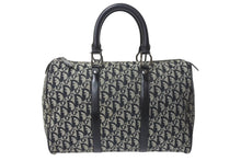 画像をギャラリービューアに読み込む, Christian Dior クリスチャンディオール トロッター 35cm ボストンバッグ BO A 0043 ブラック シルバー金具 美品 中古 4b000311