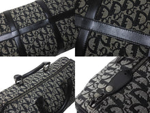 画像をギャラリービューアに読み込む, Christian Dior クリスチャンディオール トロッター 35cm ボストンバッグ BO A 0043 ブラック シルバー金具 美品 中古 4b000311
