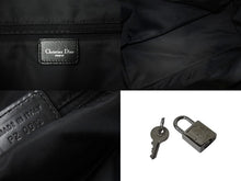 画像をギャラリービューアに読み込む, Christian Dior クリスチャンディオール トロッター 35cm ボストンバッグ BO A 0043 ブラック シルバー金具 美品 中古 4b000311