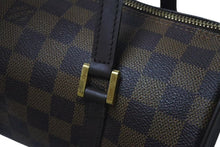 Load image into Gallery viewer, LOUIS VUITTON ルイヴィトン ダミエ エベヌ パピヨンPM ハンドバッグ N51304 筒型 ドラム型 ブラウン ゴールド金具 美品 中古 4b000312