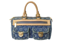 Load image into Gallery viewer, 極美品 LOUIS VUITTON ルイヴィトン ネオスピーディ ハンドバッグ M95019 モノグラムデニム ゴールド金具 中古 4b000313