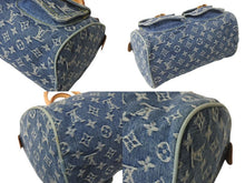 Load image into Gallery viewer, 極美品 LOUIS VUITTON ルイヴィトン ネオスピーディ ハンドバッグ M95019 モノグラムデニム ゴールド金具 中古 4b000313