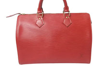 画像をギャラリービューアに読み込む, LOUIS VUITTON ルイヴィトン スピーディ30 ハンドバッグ M43007 エピ レザー レッド ゴールド金具 美品 中古 4b000315