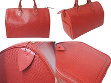 画像をギャラリービューアに読み込む, LOUIS VUITTON ルイヴィトン スピーディ30 ハンドバッグ M43007 エピ レザー レッド ゴールド金具 美品 中古 4b000315