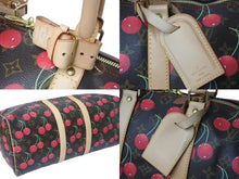 画像をギャラリービューアに読み込む, 新品同様 LOUIS VUITTON ルイヴィトン キーポル45 ボストンバッグ M95011 モノグラムチェリー 村上隆 PVC レザー 中古 4b000316