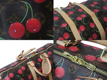 画像をギャラリービューアに読み込む, 新品同様 LOUIS VUITTON ルイヴィトン キーポル45 ボストンバッグ M95011 モノグラムチェリー 村上隆 PVC レザー 中古 4b000316