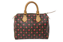 Load image into Gallery viewer, 極美品 LOUIS VUITTON ルイヴィトン モノグラムチェリー スピーディ25 ハンドバッグ M95009 村上隆 ブラウン 中古 4b000319