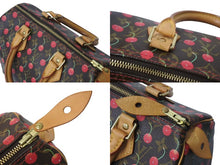 Load image into Gallery viewer, 極美品 LOUIS VUITTON ルイヴィトン モノグラムチェリー スピーディ25 ハンドバッグ M95009 村上隆 ブラウン 中古 4b000319