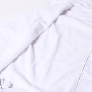 New and unused CHROME HEARTS Logo Print Dagger Zip Parka Size L White Blue Used 4b000436