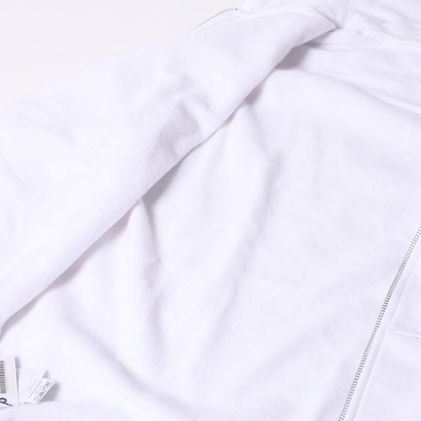 New and unused CHROME HEARTS Logo Print Dagger Zip Parka Size L White Blue Used 4b000436