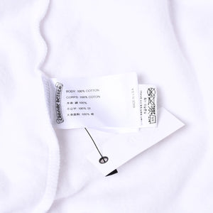 New and unused CHROME HEARTS Logo Print Dagger Zip Parka Size L White Blue Used 4b000436