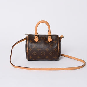 LOUIS VUITTON ルイヴィトン ナノスピーディ 2WAY ショルダーバッグ M61252 モノグラム 美品 中古 4a000423