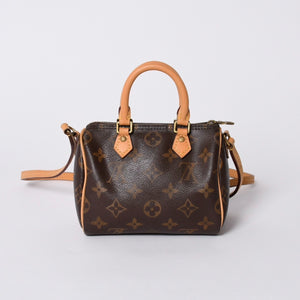 LOUIS VUITTON ルイヴィトン ナノスピーディ 2WAY ショルダーバッグ M61252 モノグラム 美品 中古 4a000423