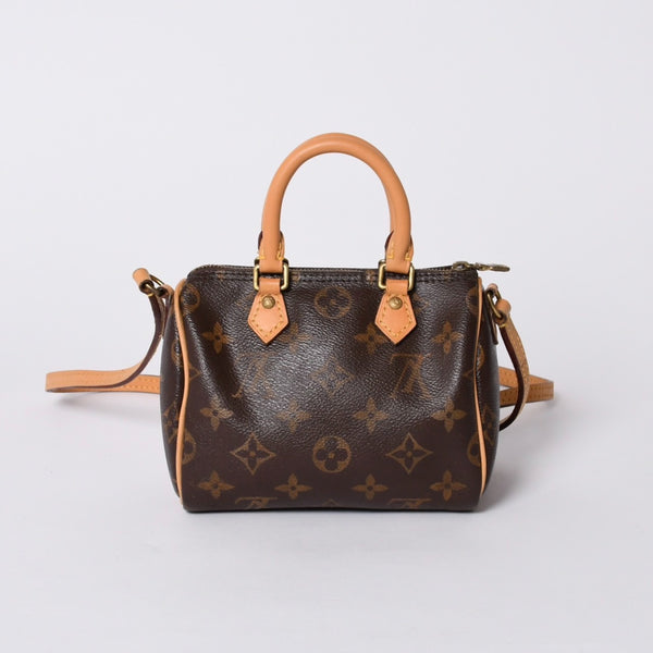 LOUIS VUITTON ルイヴィトン ナノスピーディ 2WAY ショルダーバッグ M61252 モノグラム 美品 中古 4a000423