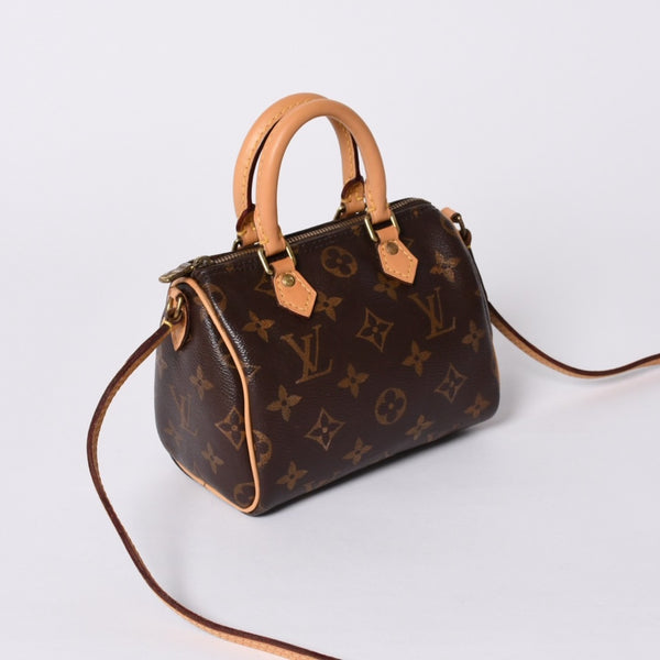 LOUIS VUITTON ルイヴィトン ナノスピーディ 2WAY ショルダーバッグ M61252 モノグラム 美品 中古 4a000423