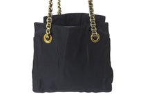 画像をギャラリービューアに読み込む, PRADA プラダ チェーンショルダーバッグ トートバッグ ハンドバッグ トライアングルロゴ B4394 ブラック ゴールド金具 美品 中古 4b000355