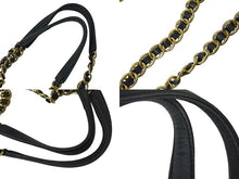画像をギャラリービューアに読み込む, PRADA プラダ チェーンショルダーバッグ トートバッグ ハンドバッグ トライアングルロゴ B4394 ブラック ゴールド金具 美品 中古 4b000355