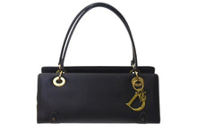 Load image into Gallery viewer, 極美品 Christian Dior クリスチャンディオール カナージュ スモール ハンドバッグ ラムスキン ブラック ゴールド金具 中古 4b000356