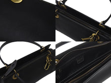 Load image into Gallery viewer, 極美品 Christian Dior クリスチャンディオール カナージュ スモール ハンドバッグ ラムスキン ブラック ゴールド金具 中古 4b000356