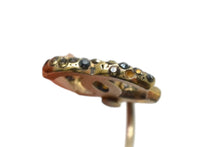 Load image into Gallery viewer, CHANEL シャネル ココマーク ピアス 重量約4.7g 01A刻印 メタル ラインストーン ゴールド ブラック クリア 両耳用 美品 中古 4b000377