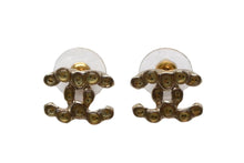 Load image into Gallery viewer, 極美品 CHANEL シャネル ココマーク ピアス 重量約3.8g A14P刻印 メタル レジン ゴールド クリアイエロー 両耳用 中古 4b000383