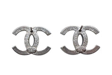 Load image into Gallery viewer, CHANEL シャネル ココマーク ミラーピアス 重量約4.5g 03C シルバー クリア メタル レジン ヴィンテージ 鏡 両耳用 美品 中古 4b000393