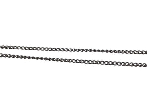 CHANEL シャネル ココマーク ネックレス 重量約6.2g 06P刻印 シルバー ブラック メタル ヴィンテージ 両耳用 美品 中古 4b000398
