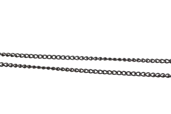 CHANEL シャネル ココマーク ネックレス 重量約6.2g 06P刻印 シルバー ブラック メタル ヴィンテージ 両耳用 美品 中古 4b000398