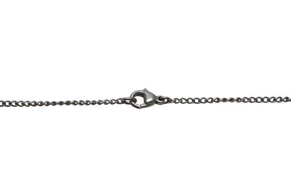 CHANEL シャネル ココマーク ネックレス 重量約6.2g 06P刻印 シルバー ブラック メタル ヴィンテージ 両耳用 美品 中古 4b000398
