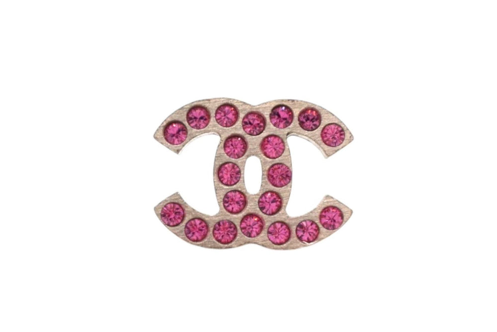 CHANEL シャネル ココマーク ピアス 重量約1.6g 06P刻印 ラインストーン メタル シャンパンゴールド ピンク クリア 片耳用 美品 中古 4b000400