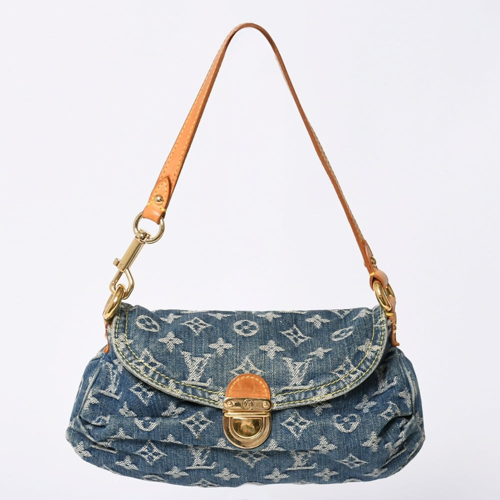 LOUIS VUITTON Mini Pretty One Shoulder Bag M95050 Monogram Denim Indigo Blue Good Condition Used 4a000405