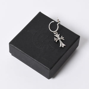 New and unused CHROME HEARTS 1 Ball Tiny CH Cross Charm Earrings One Ear 5.2g Silver 925 Used 4a000446